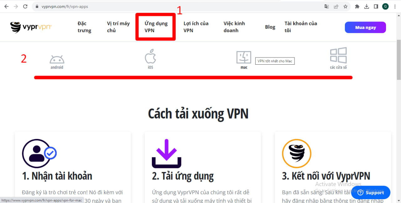 Hướng dẫn cài đặt ứng dụng VyprVPN về máy